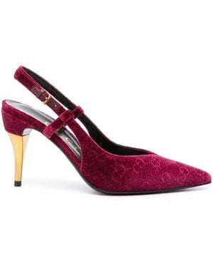 Gucci Pumps Con Cinturino Posteriore - Viola