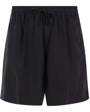 Umit Benan Drawstring Pocketed Deck Shorts - Black
