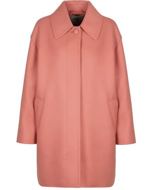 Fendi Elasticated-back Single-breasted Coat - ピンク