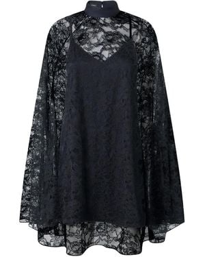 Pinko High-Neck Lace Dress - Black