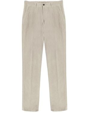 Incotex Textured Straight-Leg Trousers - Natural