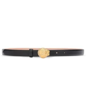Roberto Cavalli Shell-Buckle Belt - White