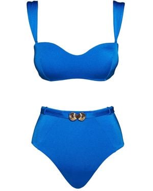 Noire Swimwear Seashell バンドゥ ビキニ - ブルー