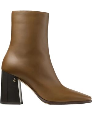 Jimmy Choo 85Mm Bryelle Boots - Brown