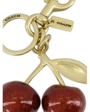COACH Cherry Glitter Keyring - Metallic