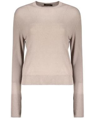 Moorer Button-Detail Long-Sleeve Jumper - Natural