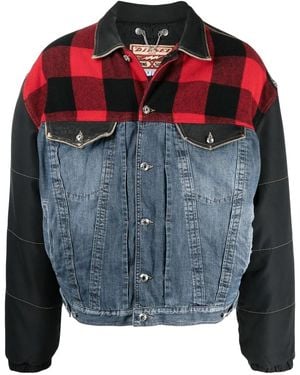 DIESEL Patch-Work Bomber Jacket - Blue