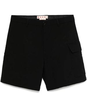 Marni Confetti-Embroidered Shorts - Black