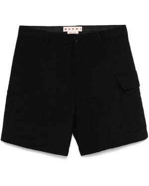 Marni Confetti-Embroidered Shorts - Black