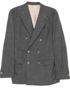 Eleventy Double Breasted Jacket - Gray