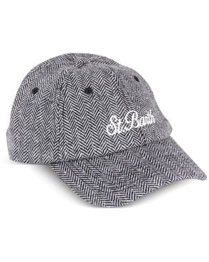 MC2 Saint Barth Herringbone-Pattern Baseball Cap - Grey
