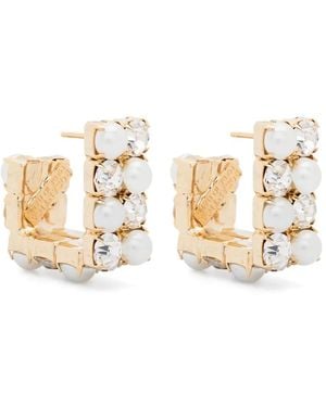 Rosantica Pendientes con perla artificial - Metálico