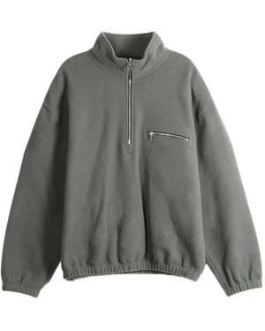 Rier Quarter-Zip Fleece Sweatshirt - Grey
