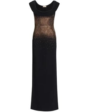 Elie Saab Crystal-Embellished Maxi Dress - Black