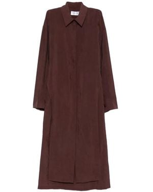 Christian Wijnants Delphi Long-Sleeve Shirt Midi Dress - Purple