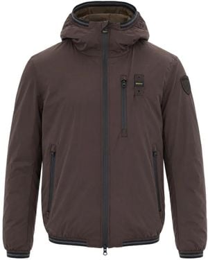 Blauer Devon Hooded Zip-Up Jacket - Brown