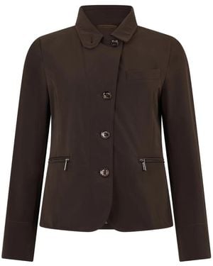 Moorer Button-Up Jacket - Brown