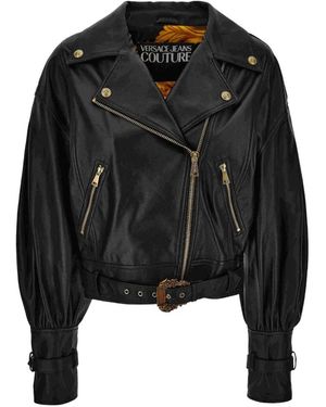 Versace Jeans Couture Zip-Pocket Biker Jacket - Black