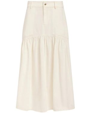 Marie Oliver Ruffled Full Skirt - White