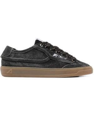 Autry Windscape Low-Top Suede Sneakers - Black