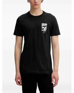 Paul Smith T-Shirt Mit Totenkopf - Schwarz
