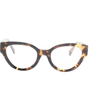 Miu Miu Lunettes De Vue À Monture Papillon - Marron
