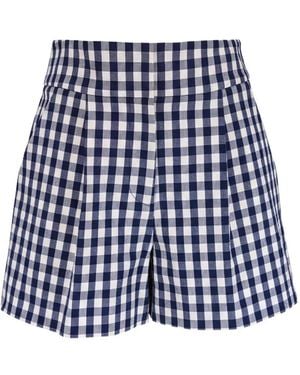 Veronica Beard Shorts Mit Vichy-Karomuster - Blau