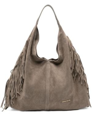 Marc Ellis Sac Porté Épaule Altea En Daim À Franges - Brown
