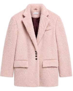 WEILI ZHENG Single-Breasted Textured Jacket - Pink