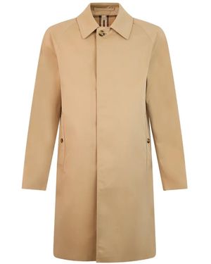 Burberry Mid-Length Camden Heritage Car Coat - Natural