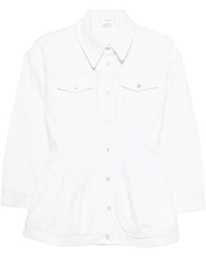 Wardrobe NYC Buttoned Denim Jacket - White