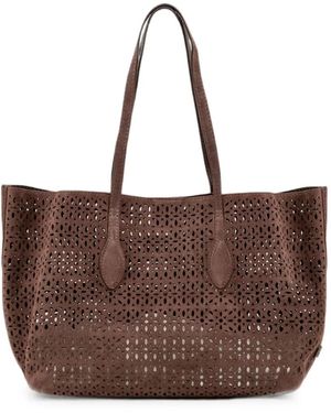 Gianni Chiarini Mashup Laser-Cut Tote Bag - Brown