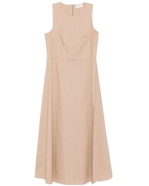 ViCOLO Sleeveless Side-Slit Midi Dress - White