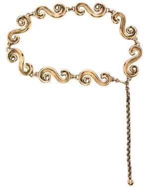 Etro Paisley Chain Belt - White