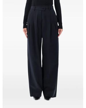 Thelatest Ester Pleated Wide-Leg Pants - Black