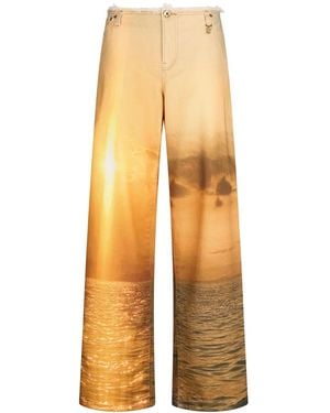 Roberto Cavalli グラフィック パンツ - イエロー