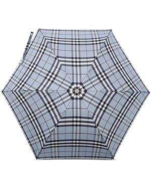 Burberry Karierter Regenschirm - Blau