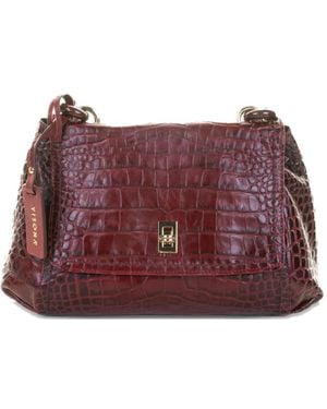 VISONA Schultertasche mit Prägung - Lila