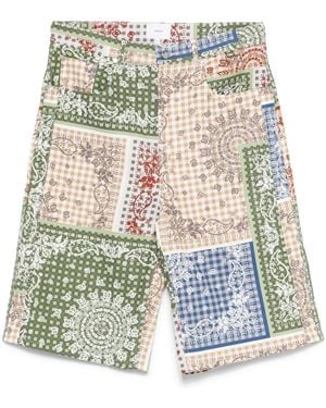 Rhude Bandana Traxedo Shorts - White