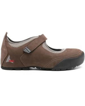 ROA Loie Strap-Detail Sneakers - Brown