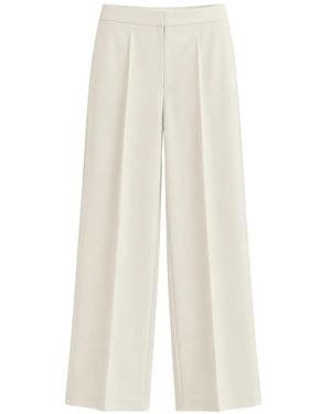 Jucca Pressed-Crease Wide-Leg Trousers - White