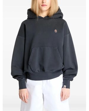 A Bathing Ape Pigment Dyed One Point Hoodie - Black