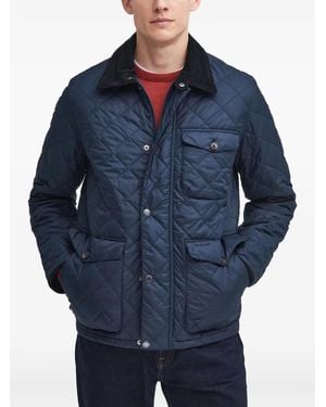 Barbour Quilted Corduroy-Collar Jacket - Blue