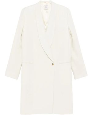 Calvin Klein Abrigo Evelyn Con Cuello Esmoquin - Blanco
