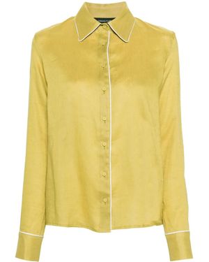 Fabiana Filippi Camicia Con Bordo A Contrasto - Giallo