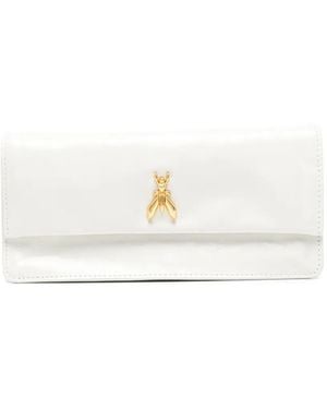 Patrizia Pepe Logo-Plaque Clutch Bag - White