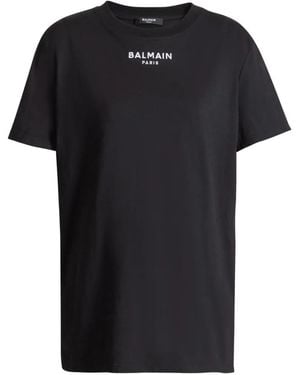 Balmain Paris Embroidered T-Shirt - Black