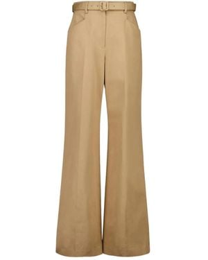 Gabriela Hearst Pantalones anchos con cinturón - Neutro