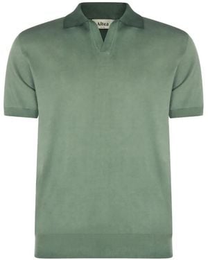 Altea Short-Sleeved Cotton Polo Shirt - Green