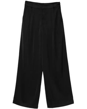 DKNY Pantalon Plissé À Taille Haute - Noir